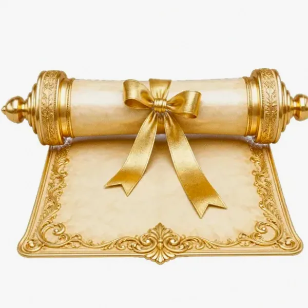 Decorated parchment scroll — Vegas Hero