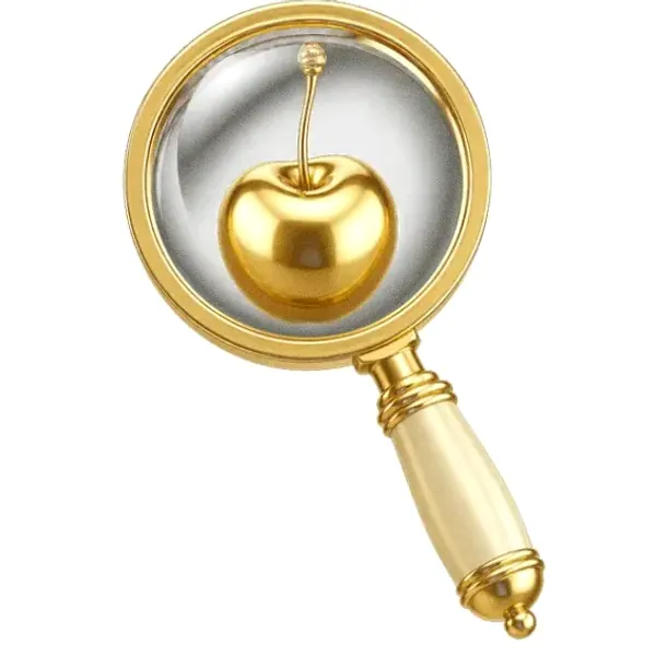 Cherry magnifying glass — Vegas Hero