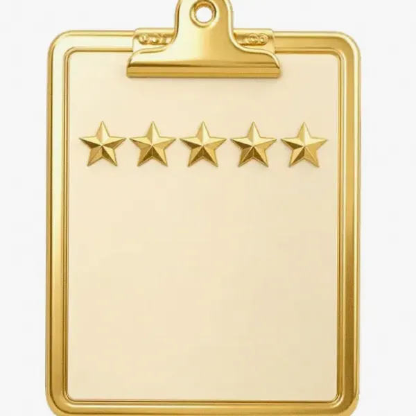Star rating clipboard — Vegas Hero