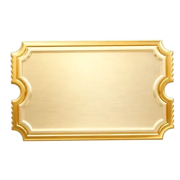 Blank ticket plaque — Vegas Hero