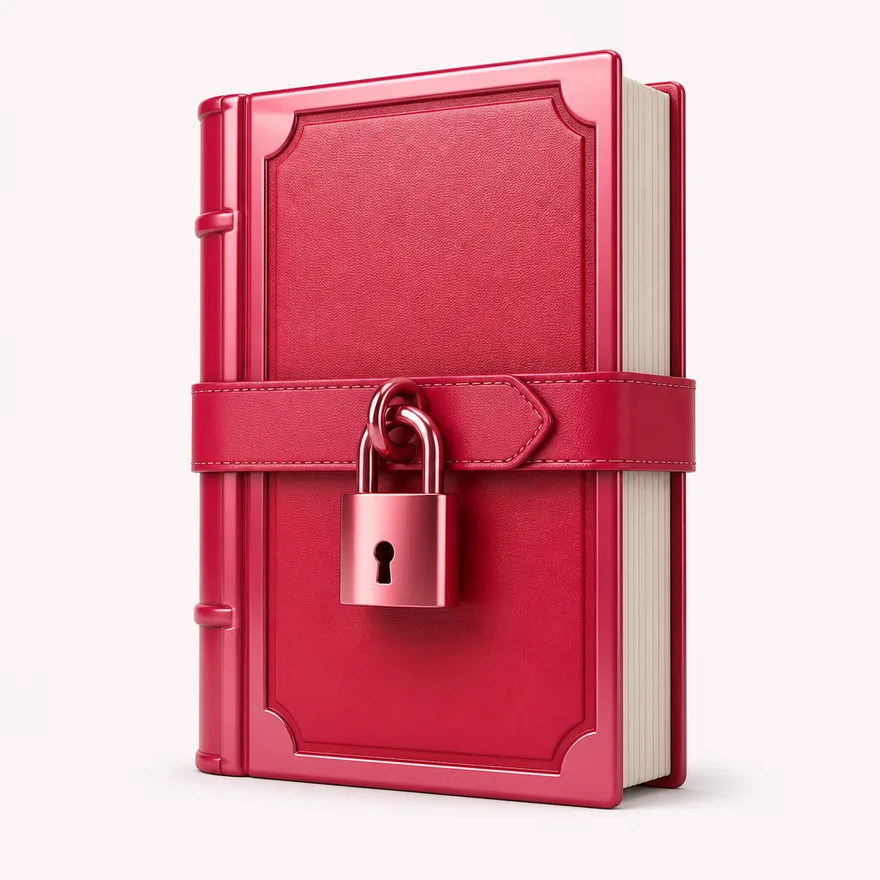 Book with padlock strap — Vegas Hero