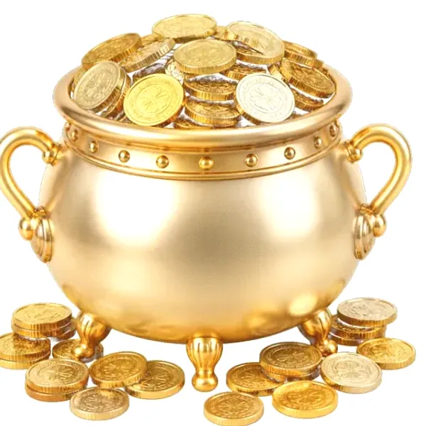 Coin-filled cauldron — Vegas Hero