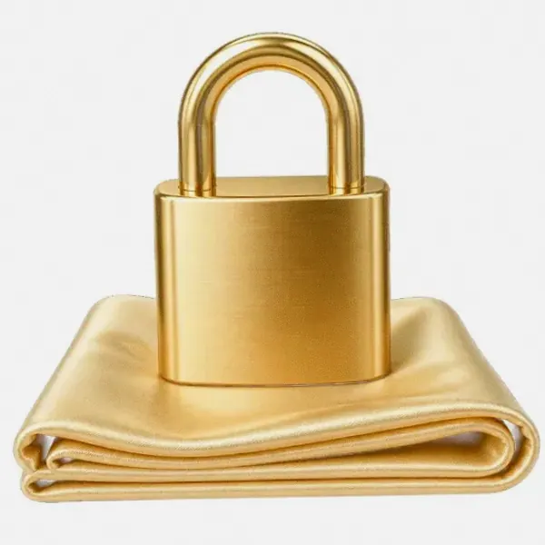 Padlock on folded cloth — Vegas Hero