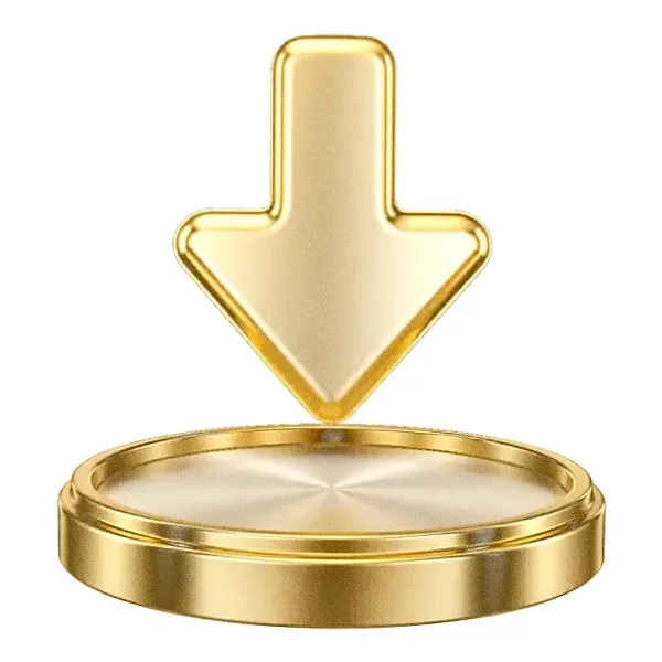 Downward arrow button — Vegas Hero