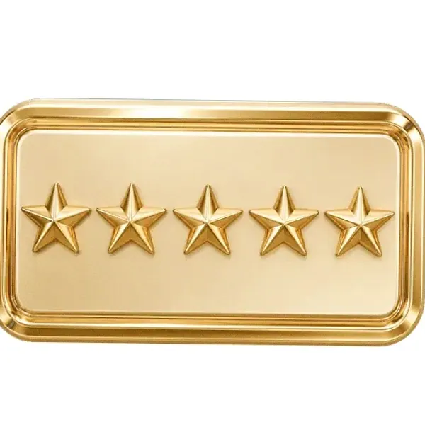 Five-star rating plaque — Vegas Hero