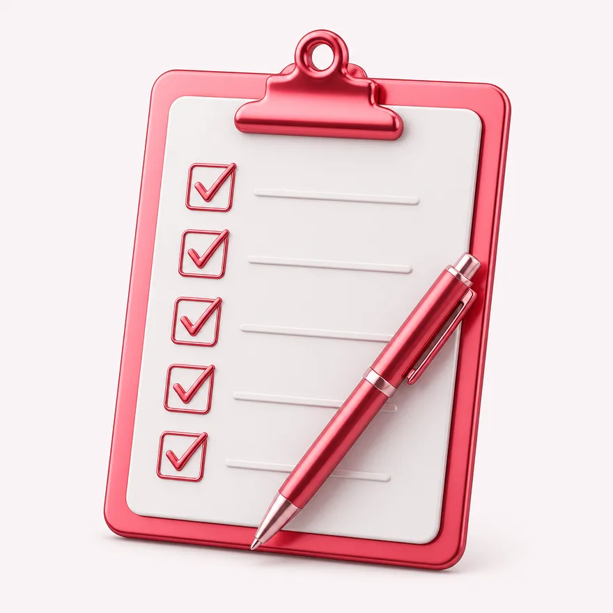 Clipboard checklist — Vegas Hero