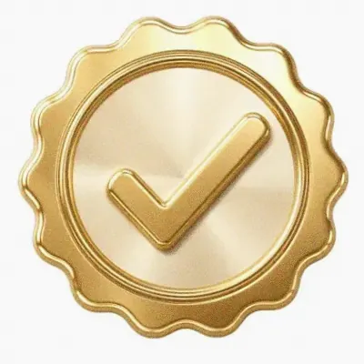Checkmark badge — Vegas Hero