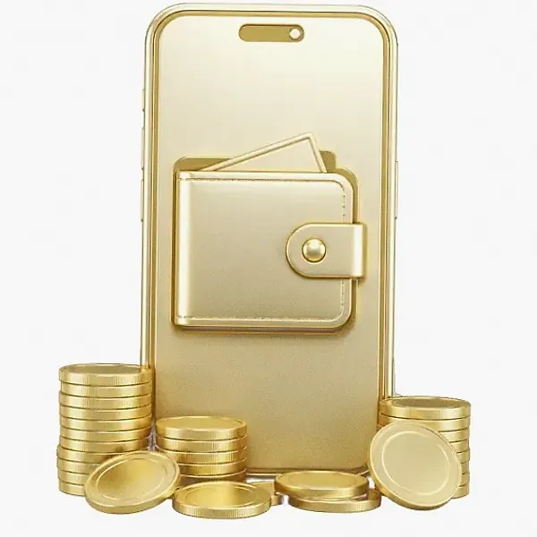 Smartphone with wallet — Vegas Hero